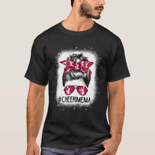 Camiseta Cheer Mema Life Messy Bun Cheerleader Explosão Wom