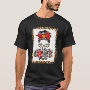 Camiseta Cheer Mimi Cheerhead Mimi Leopard Messy Bun Mot