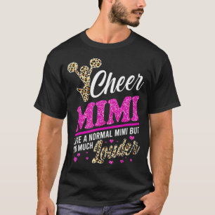 Camiseta Cheer Mimi Maior Impressão Fã Leopardo E Pom