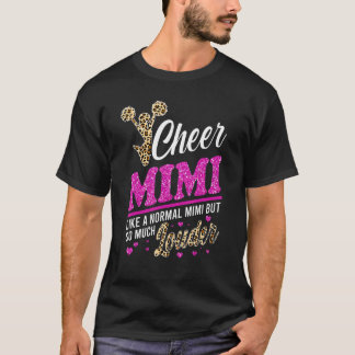 Camiseta Cheer Mimi Maior Impressão Fã Leopardo E Pom Pom 1