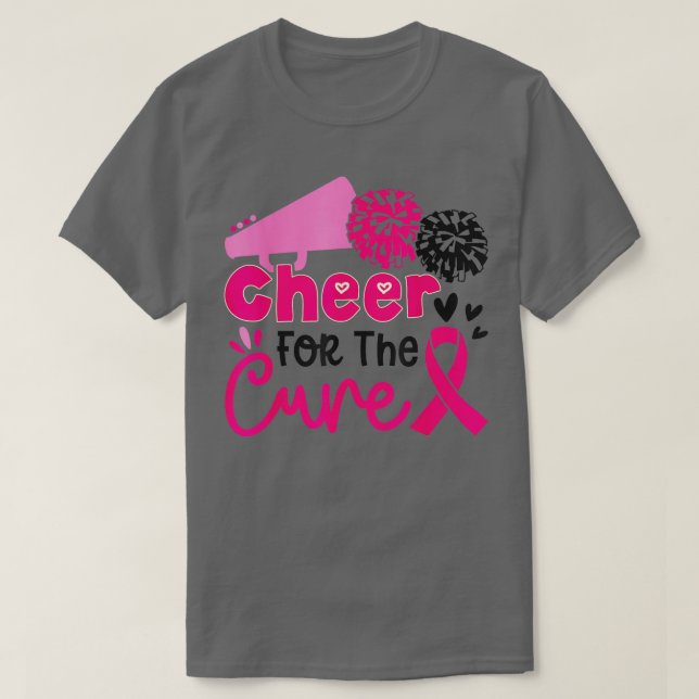 Camiseta Cheer Para A Mês de consciência do câncer de mama  (Frente do Design)