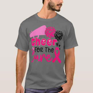 Camiseta Cheer Para A Mês de consciência do câncer de mama