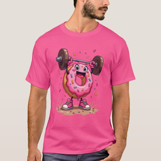 Camiseta Cheerful Donut Gym Enthusiast (Frente)