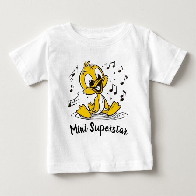 Camiseta Cheerful Singing Duckling Musical Cartoon 🐥🎶 (Frente)