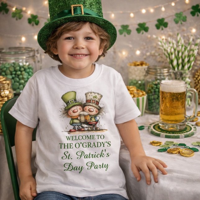 Camiseta Cheerful St. Patrick’s Day Party Illustration (Criador carregado)