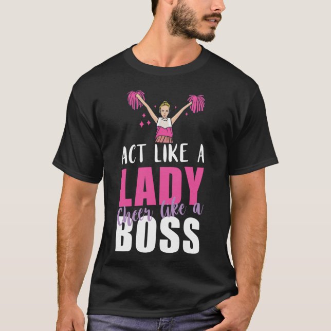 Camiseta Cheerleader Age Como Uma Equipe De Aplausos De Dam (Frente)