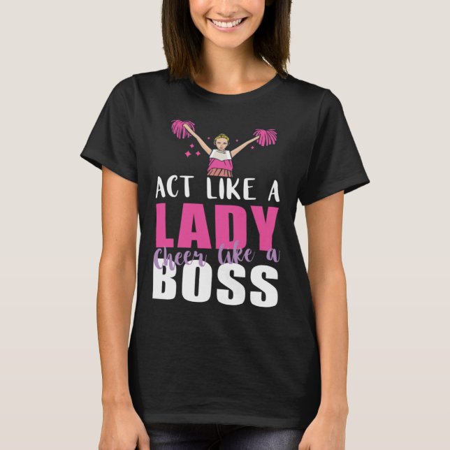 Camiseta Cheerleader Age Como Uma Equipe De Aplausos De Dam (Frente)