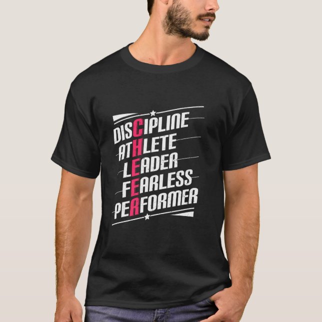 Camiseta Cheerleader Cheerhead Dancing T Cheer Coach (Frente)