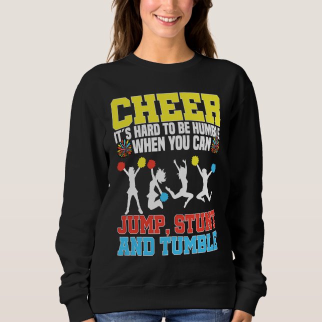 Camiseta Cheerleader Cheerleading  Cheer It´s hard to be Hu (Frente)