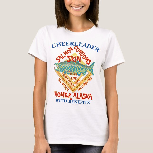 CAMISETA CHEERLEADER COM BENEFÍCIOS FELIZ HORA NOITE (Frente)