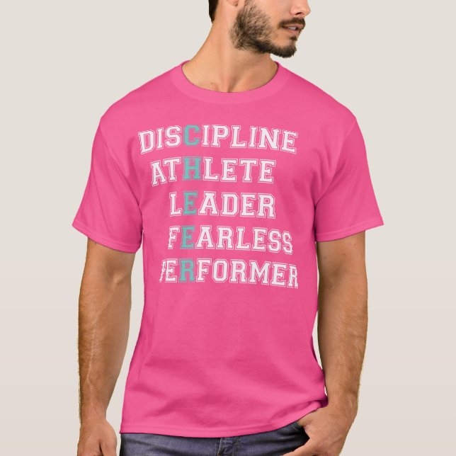Camiseta Cheerleader de animação masculina (Frente)