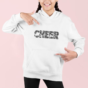 Camiseta Cheerleader de Tipografia de Torre Preto-Cinto
