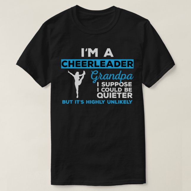 Camiseta Cheerleader Engraçado Vovô Gift (Frente do Design)