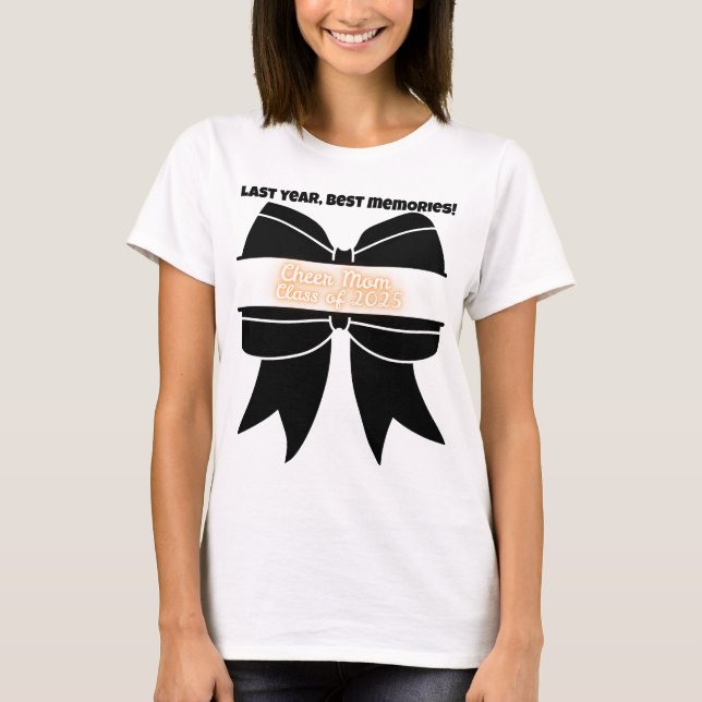 Camiseta Cheerleader Mãe Classe de Mais velho de 2025 Tshir (Frente)