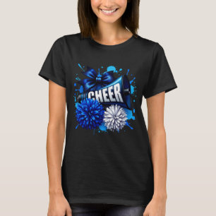 Camiseta Cheerleader Megaphone & Pom-Poms - Quadrado Cheio