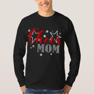 Camiseta Cheerleader Orgulhoso Anima Mãe Orgulhosa Apoiante