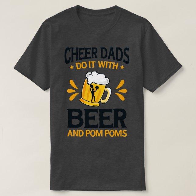 Camiseta Cheerleader Orgulhoso Pai Cheerhead Beer Love (Frente do Design)