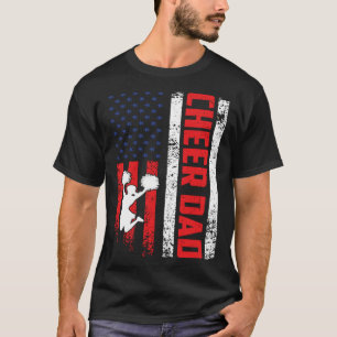 Camiseta Cheerleader Pai Cheer Pai Americano Bandeira Padre