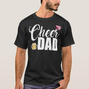 Camiseta Cheerleader Pai Pompom Orgulhoso Papa treinador Fa