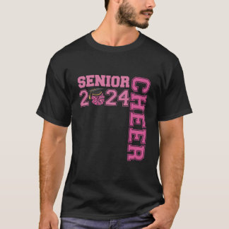 Camiseta Cheerleader Sênior 2024 Turma de Cheer Sênior de 2