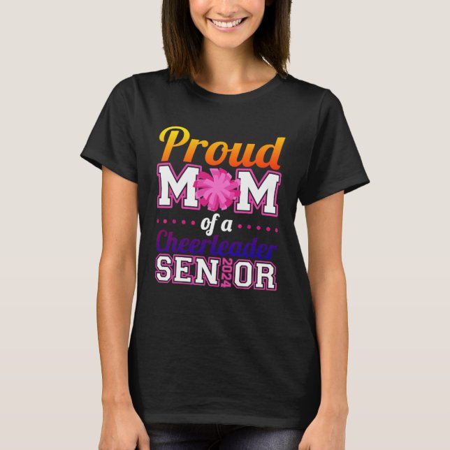 Camiseta Cheerleader Senior Cheer Mom 2024 Class of 2024 (Frente)