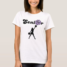 Camiseta Cheerleader Veterano de Dupla Face Roxo e Branco
