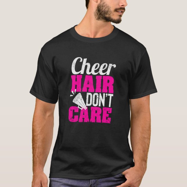 Camiseta Cheerleaderes de torcida de cabelo Cheer Não Ca (Frente)