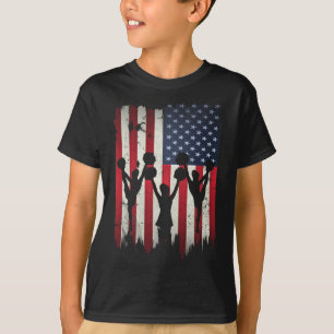Camiseta Cheerleaders EUA Bandeira Americana Cheerle 4 De J