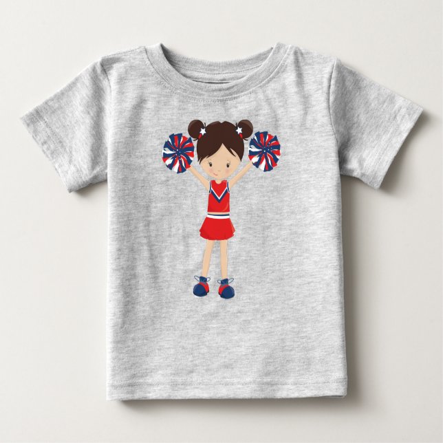 Camiseta Cheerleaders, Garota Bonita, Cabelo Castanho, Chee (Frente)