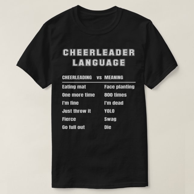 Camiseta Cheerleadi, Engraçado Cheerleader (Frente do Design)