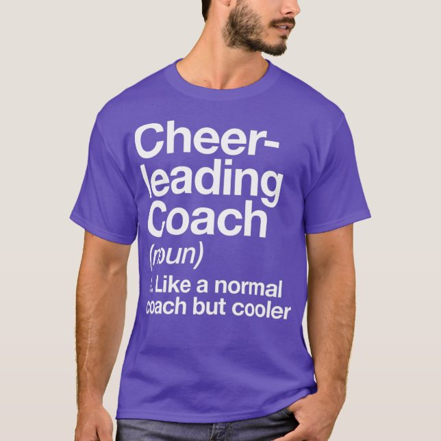 Camiseta Cheerleading Coach Definition Sports Funny (Frente)