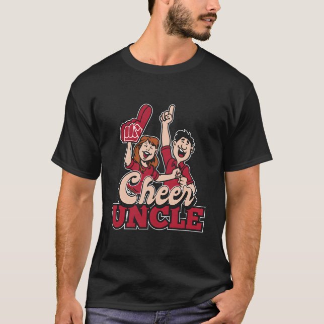 Camiseta Cheerleading Uncle Cheercaptain Cheerleader (Frente)