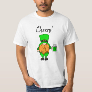 Camiseta Cheers Dia de São Patrício Leprechaun Cerveja ve