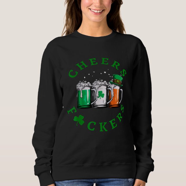 Camiseta Cheers St. Patrick's Day Irish Drinking Green Sham (Frente)