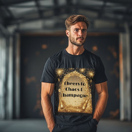 Camiseta Cheers to Chaos and Champagne New Year Fireworks