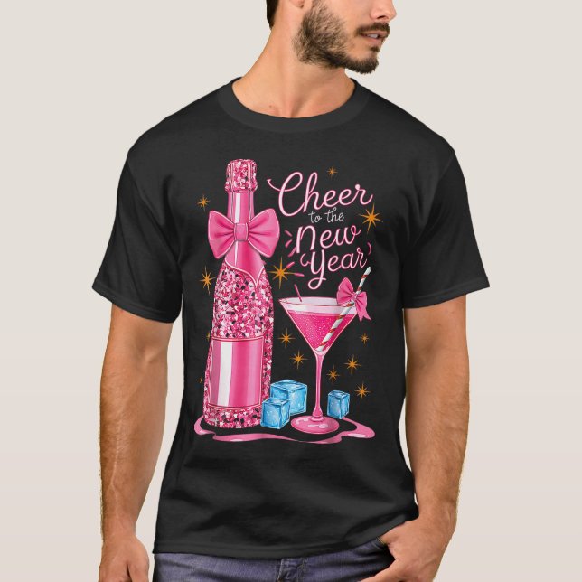 Camiseta Cheers To The New Year 2026 Champagne New Years Ev (Frente)