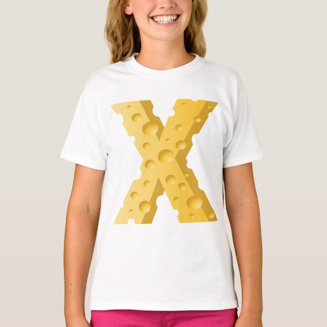 Camiseta Cheese Letter X Typography (Frente)