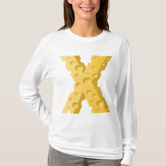 Camiseta Cheese Letter X Typography (Frente)