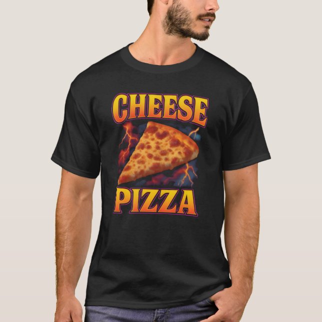 Camiseta Cheese Pizza Favorite Food Weird 90s Cheese Pizza  (Frente)