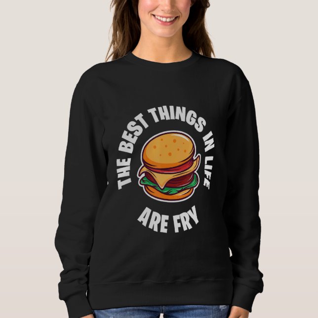 Camiseta Cheeseburger Burger Best Life Junk Comida Fried Fo (Frente)