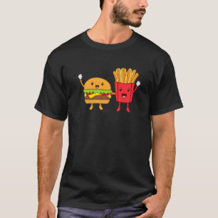 Camiseta Cheeseburger E Fries Hamburger Comida Grap