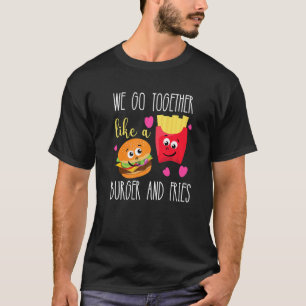 Camiseta Cheeseburger E Fritas Cujas Mulheres E Crianças Se