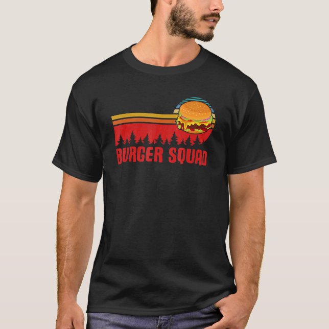 Camiseta Cheeseburger Foodie  Team Hamburger Burger Squad (Frente)