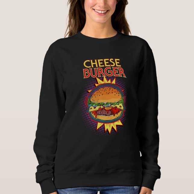 Camiseta Cheeseburger francês Fry Hamburger Comida Flash (Frente)