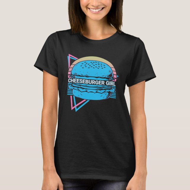 Camiseta Cheeseburger Girl  Burger Retro (Frente)