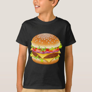 Camiseta Cheeseburger Hamburger Burger Comida Engraçado Hal