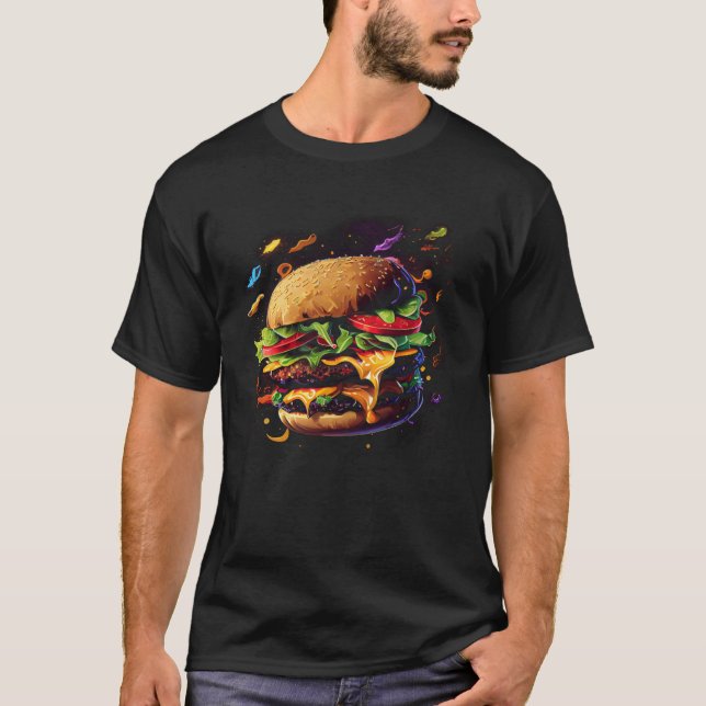 Camiseta Cheeseburger Hamburger Burger  Food Graphic (Frente)