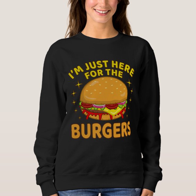 Camiseta Cheeseburger Hamburger Graphic I m Just Here For T (Frente)