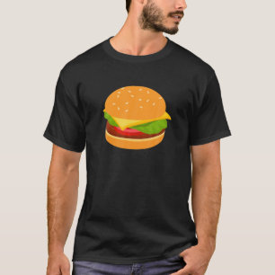 Camiseta Cheeseburger Inspirou Burger Emoticon Relacionado 