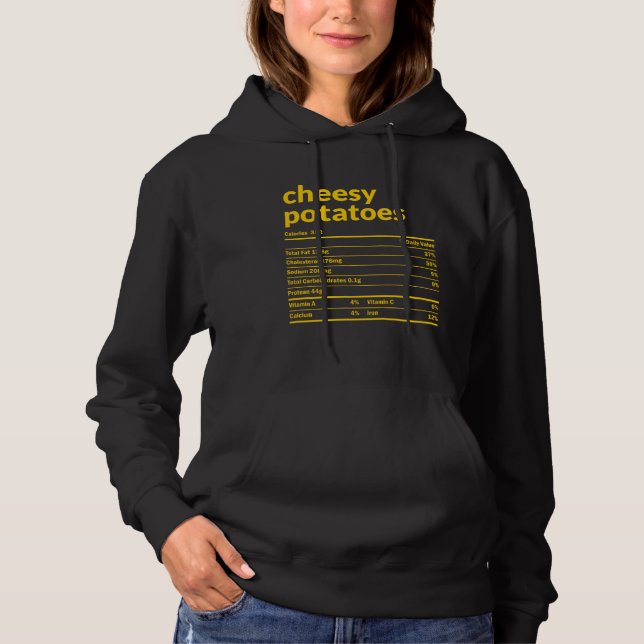 Camiseta Cheesy Potatoes Nutrition Facts Thanksgiving Chris (Frente)